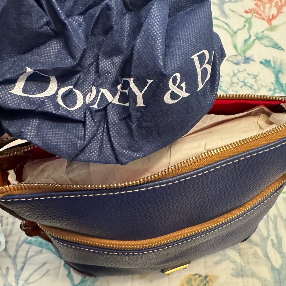 Dooney & Bourke Blue and Brown Crossbody Bag - Picture 4 of 6